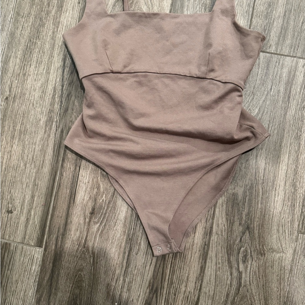 Forever 21 Taupe Sleeveless Bodysuit